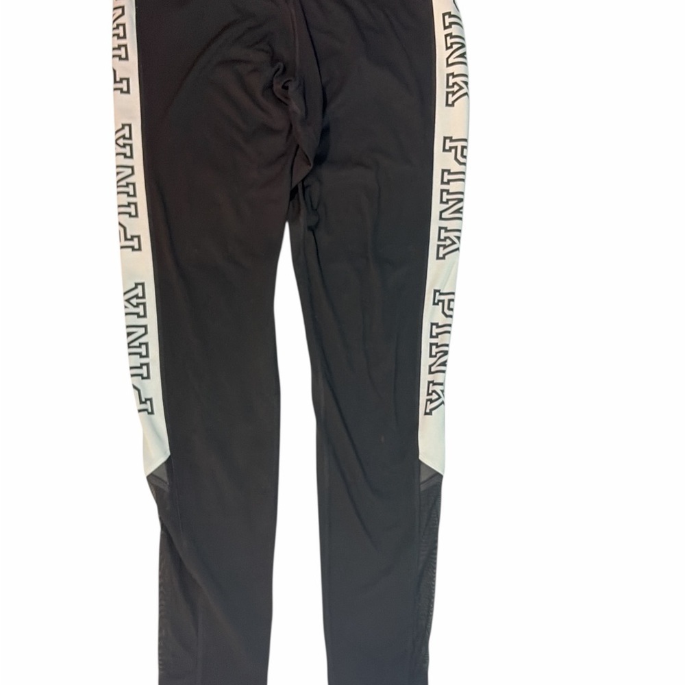 PINK Ultimate Leggings UY2K track pant Black snap side Logo wide leg pocket L - Picture 9 of 14